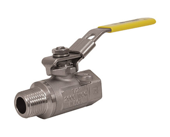 Stainless Steel Ball Valve, 2 Piece, Standard Port, Male x Female Connection, 2000 WOG
