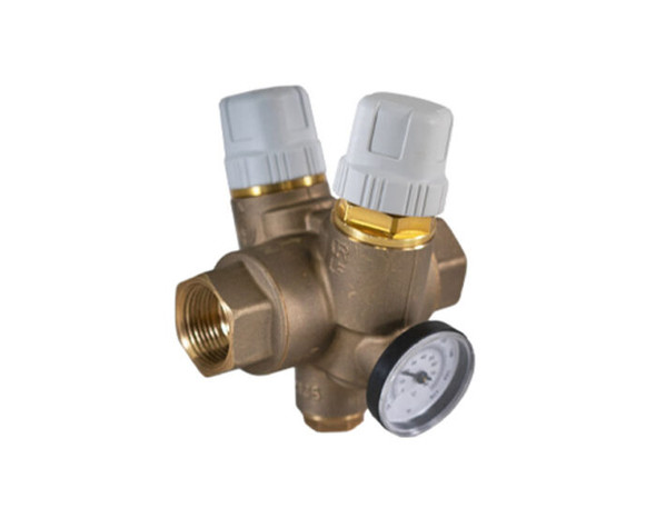RecircSetter, Lead Free Thermostatic Balancing Valve, Variable Set Point, Actuated Disinfection, Optional Check Valve, Dezincification Resistant Brass, 150 CWP