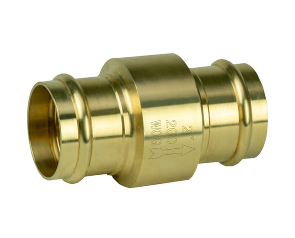 Lead Free Brass Inline Check Valve, Press Connection, Class 150, 300 WOG