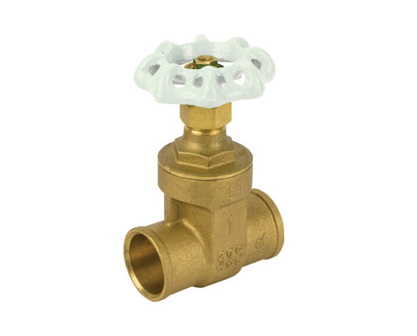 Lead Free Brass Non-Rising Stem Gate Valve, Solder Connection, 200 WOG