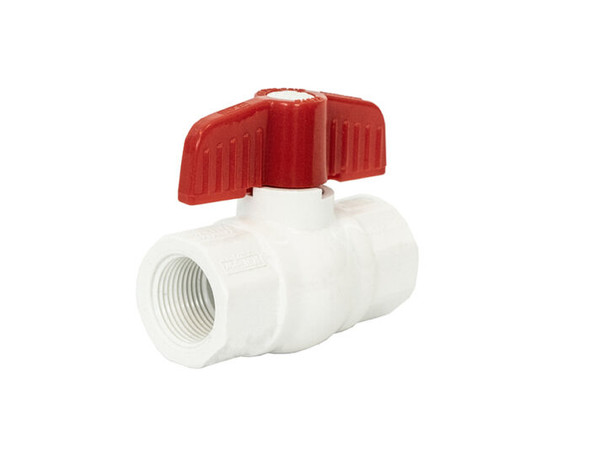 Thermoplastic Valve, PVC, Schedule 40, Threaded Connection, 150 WOG