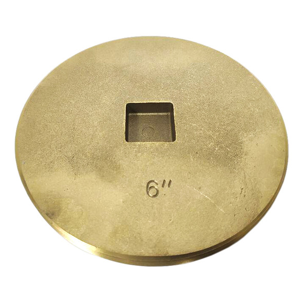 6" IPS S.C. Countersunk Brass Cleanout Plug