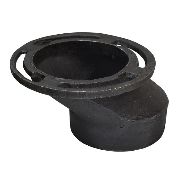 4" x 4" x 2" Cast Iron Inside Caulk Offset Closet Flange