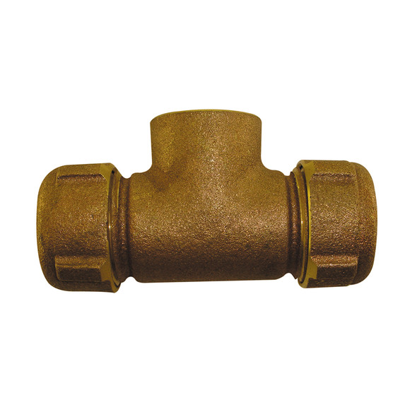 3/4" CTS X 3/4" CTS X 3/4" IPS BRONZE COMPRESSION TEE