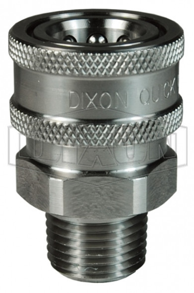8VM8-SS-E - V-Series Unvalved Male Coupler