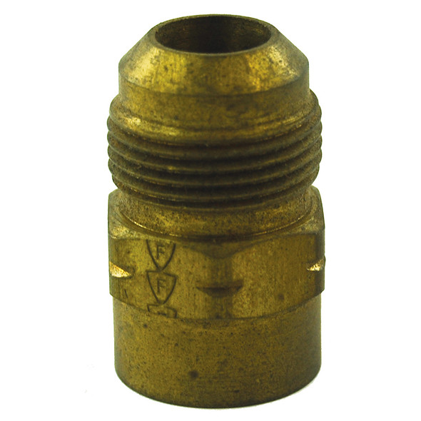 3/8" OD Flare x 3/8" FIP Brass Gas Connector Adapter