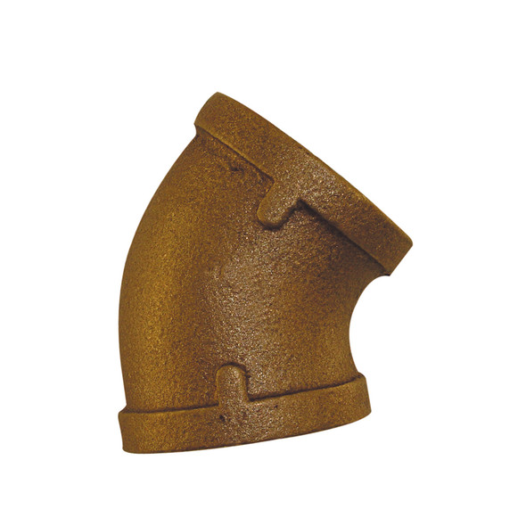 1-1/2" FPT 45 Degree Bronze Elbow- Lead Free