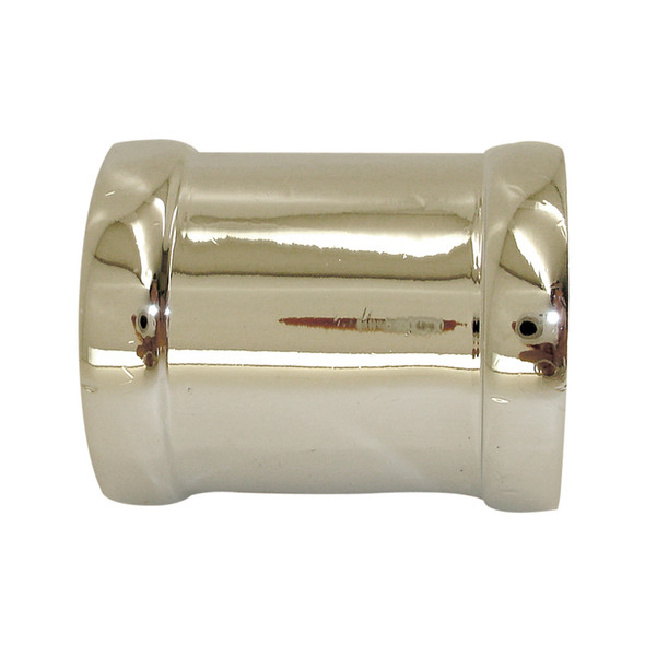 3/8" FPT Chrome Plated Brass Coupling- Lead Free