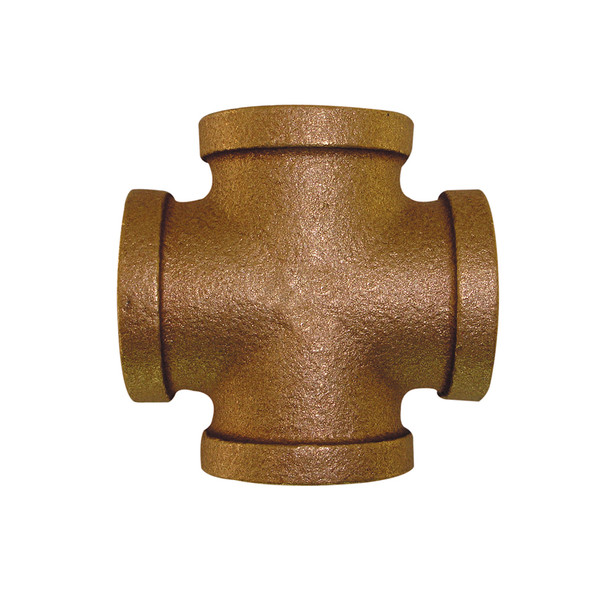 3/4" FPT BRONZE CROSS- LEAD FREE