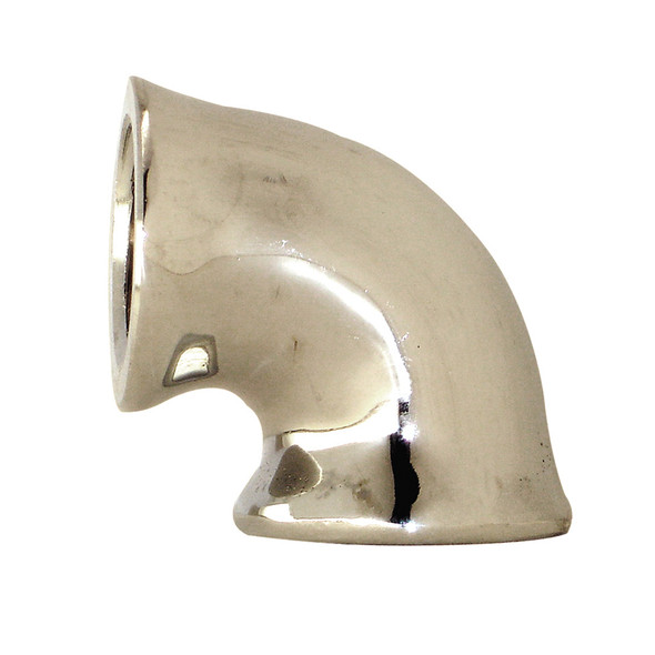 1" FPT 90 Degree Brass Elbow- Chrome Plated- Lead Free