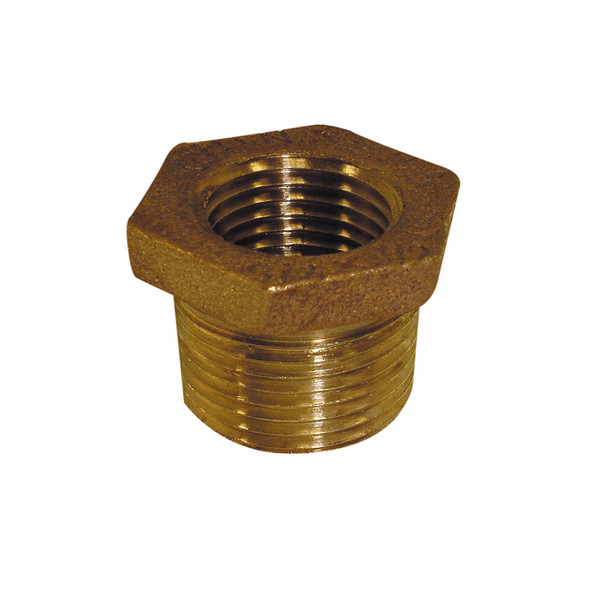 1" MPT x 1/4" FPT Bronze Hex Bushing- Lead Free