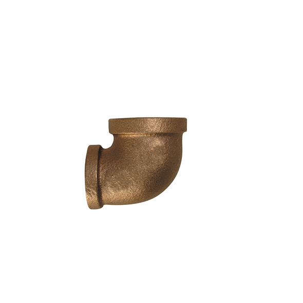 1" FPT x 3/4" FPT 90 Bronze 90 Degree Reducing Elbow- Lead Free