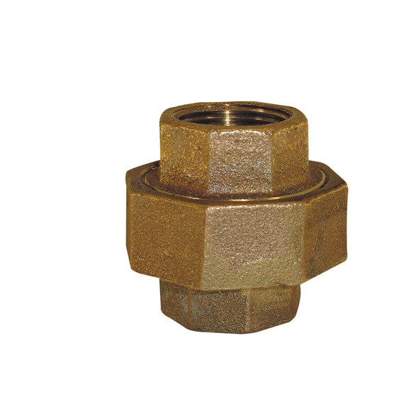 1-1/4" FPT Threaded Bronze Union- Lead Free