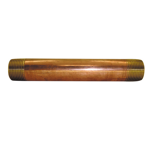 1" MPT X 5-1/2" THREADED RED BRASS NIPPLE