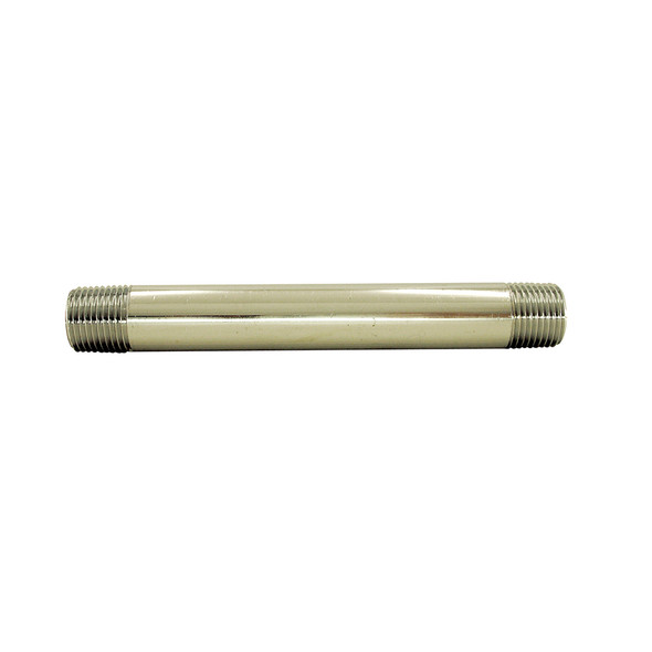 1/2" MPT x 2-1/2" Threaded Brass Nipple- Chrome Plated- Lead Free