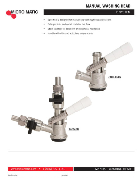 Micro Matic Manual Washing Head Brochure