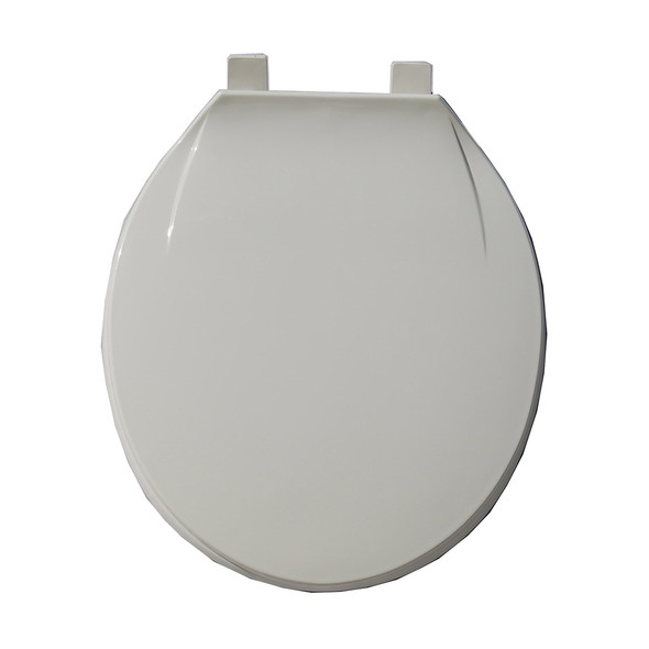 Round Plastic Toilet Seat w/ Lid- White (New Part# SRP-R-WH)
