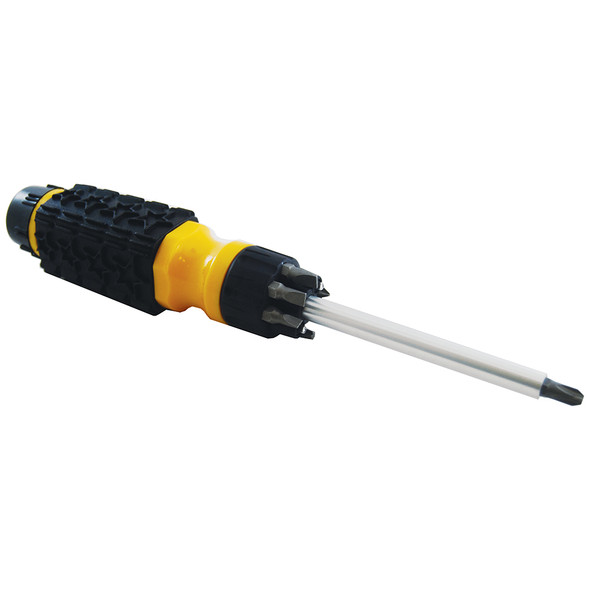 SCREW DRIVER W/ 7 BITS, MICRO LIGHTS & MAGNET RETRIEVER