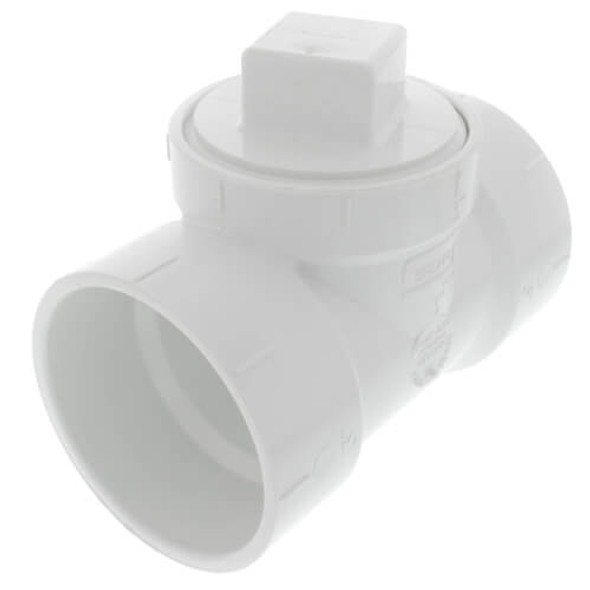 PVC DWV Cleanout Tee W/C.O. Plug (HUB x HUB)