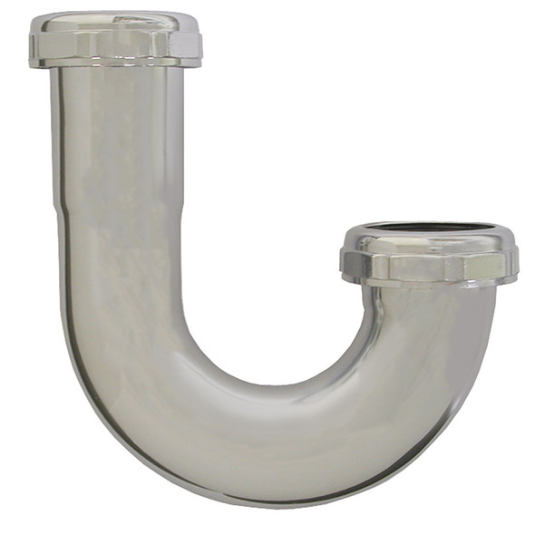 1-1/2" 22 GAUGE BRASS J-BEND- SLIP JOINT- CHROME PLATED