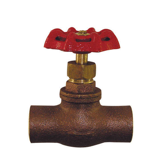 1/2" CTS BRASS STOP VALVE- SOLDER