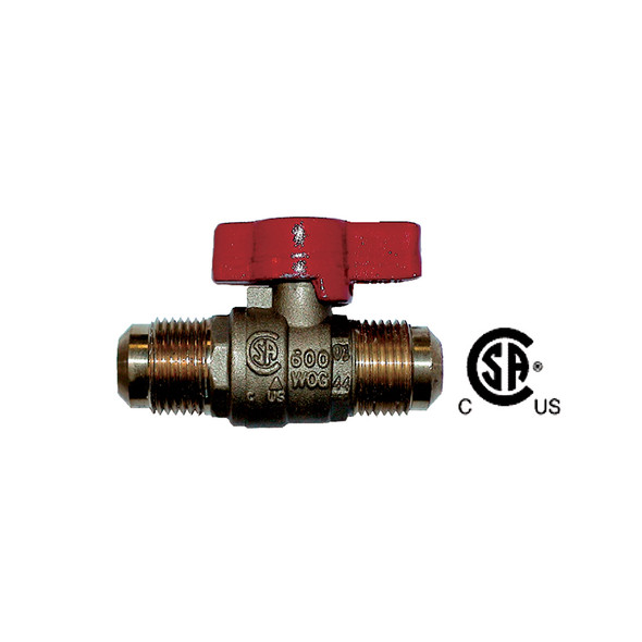 3/8" Flare x 3/8" Flare Brass Gas Ball Valve