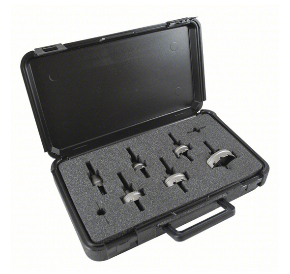 MORSE Hole Cutter Kit: 9 Pieces, 7/8 in to 2 1/2 in Saw Size Range, 1/8 in Max. Cutting Dp