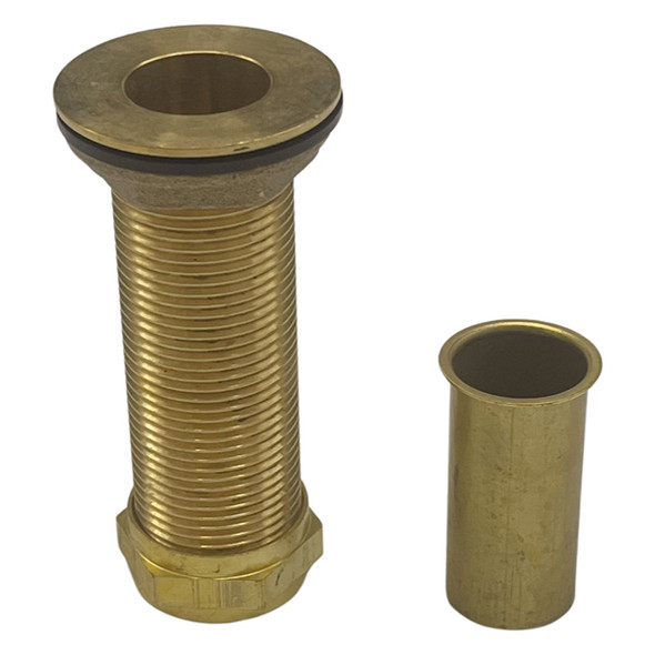 Long 1" Brass Bar Sink Plug with Tailpiece