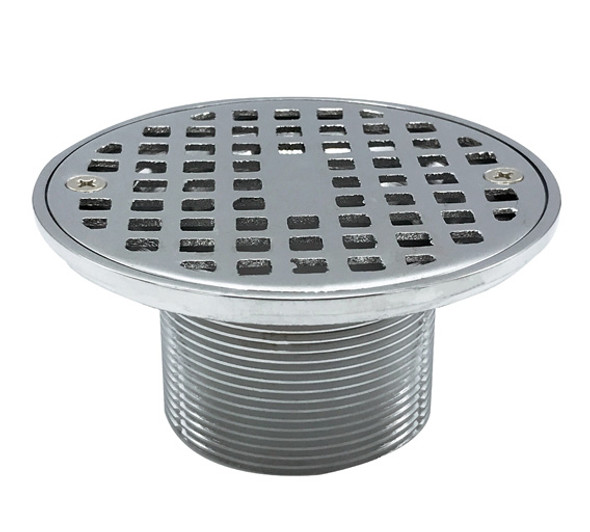 2" Chrome-Plated Brass Shower Strainer For Shower Pan Liner Drain (Round)