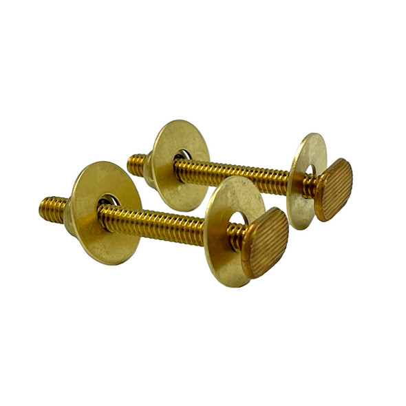 1/4" X 2 1/4" Brass Flange Bolts – Double Nuts & Washers