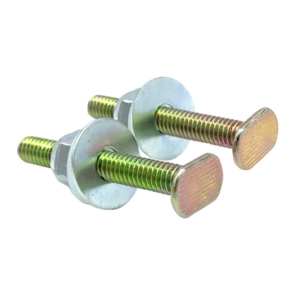 5/16" x 2 1/4" Brass-Plated Flange Bolts (Pair)