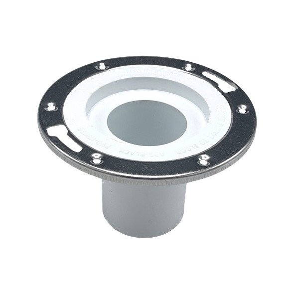 3" Insert x 4" Long PVC Closet Flange with SS Ring