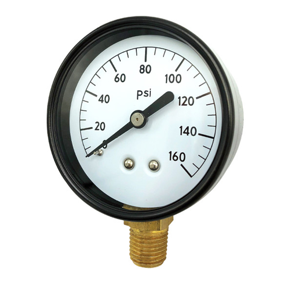 2 1/2" 160 PSI Pressure Gauge