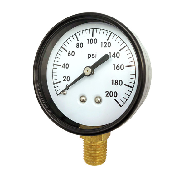 2 1/2" 200 PSI Pressure Gauge