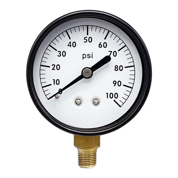 2 1/2" 1/8" Lower 100 PSI Pressure Gauge