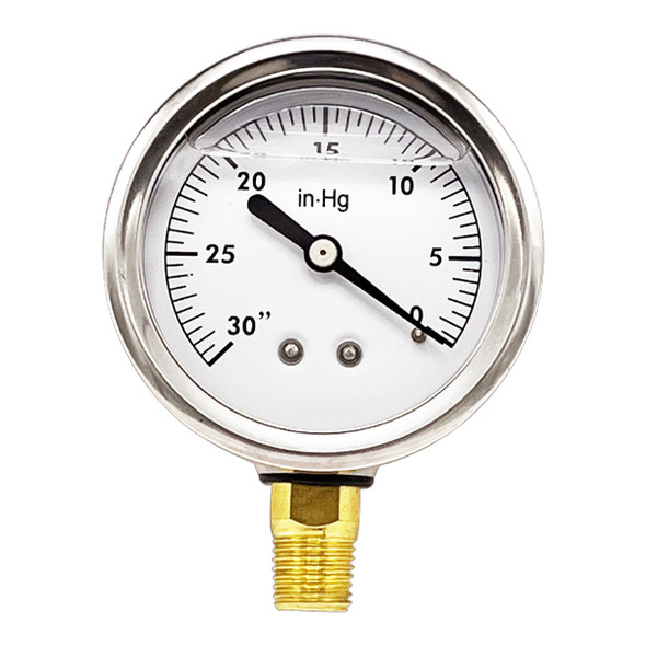 2 1/2" Liquid Filled Vacuum Gauge