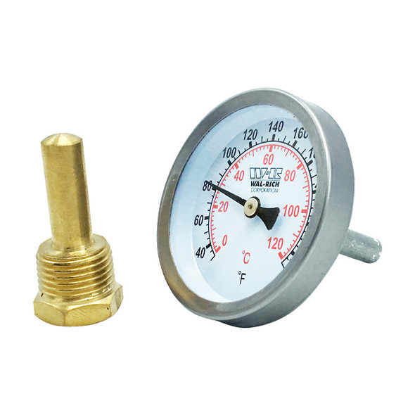 2" Snap-Well Thermometer (Aluminum Probe)