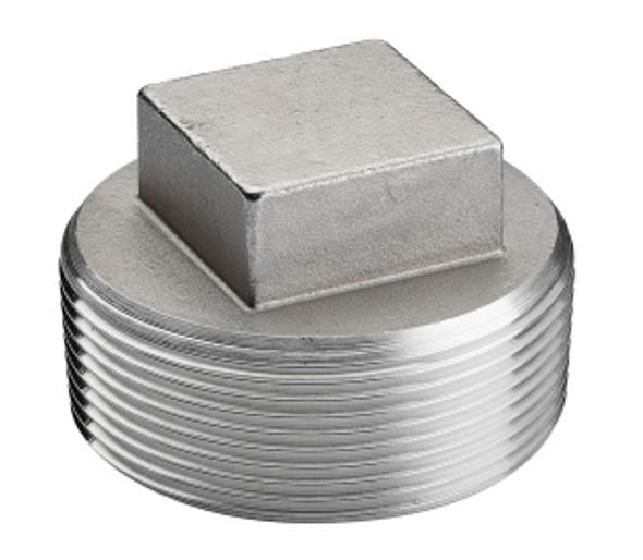 150# Stainless Steel Solid Square Head Plug  ISO 49