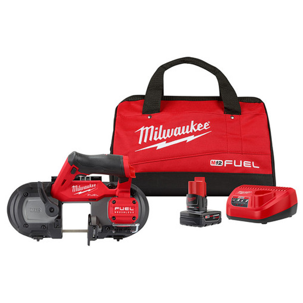 Milwaukee 2529-21XC M12 FUEL Compact Band Saw Kit XC 4.0 AH 2-1/2" Cut Cap.