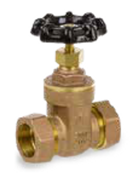 ASC Series 8130L Brass Compression End Gate Valve Lead Free