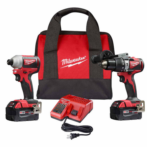 Milwaukee 2893-22 M18 Brushless Hammer Drill/Impact Combo Kit