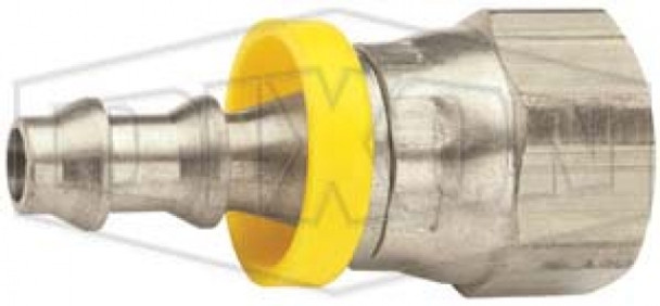 2870407SS - Female 45°SAE/37°JIC Swivel x Push-on Hose Barb