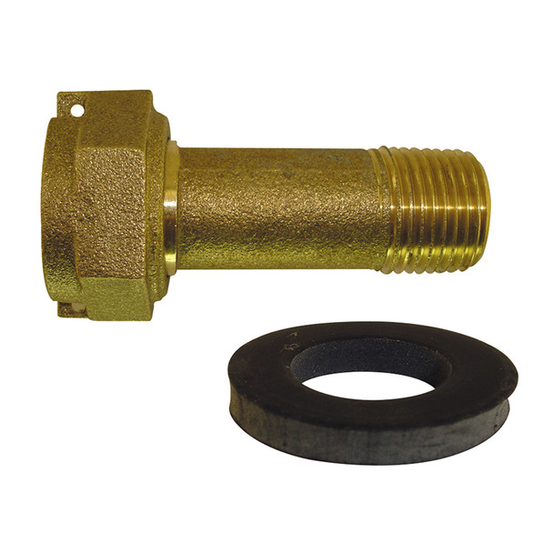 1/2" IPS Brass Water Meter Coupling w/ Gasket