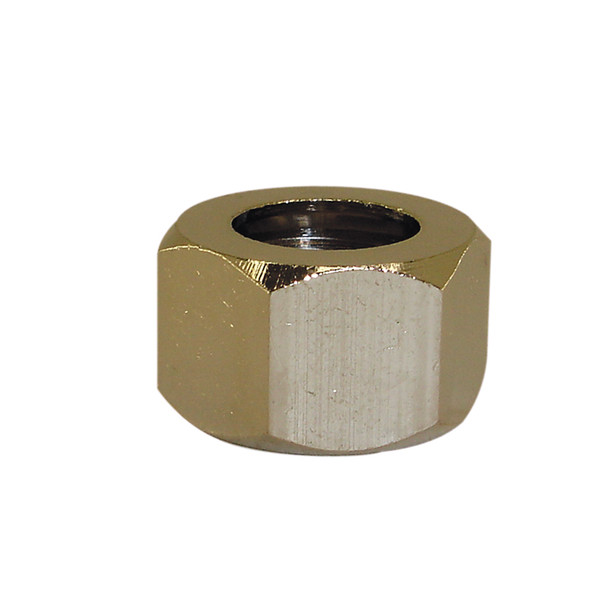 1/2" OD Brass Compression Nut- Chrome Plated