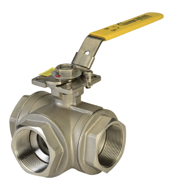 Series 16 Stainless Steel 3-Way Ball Valve