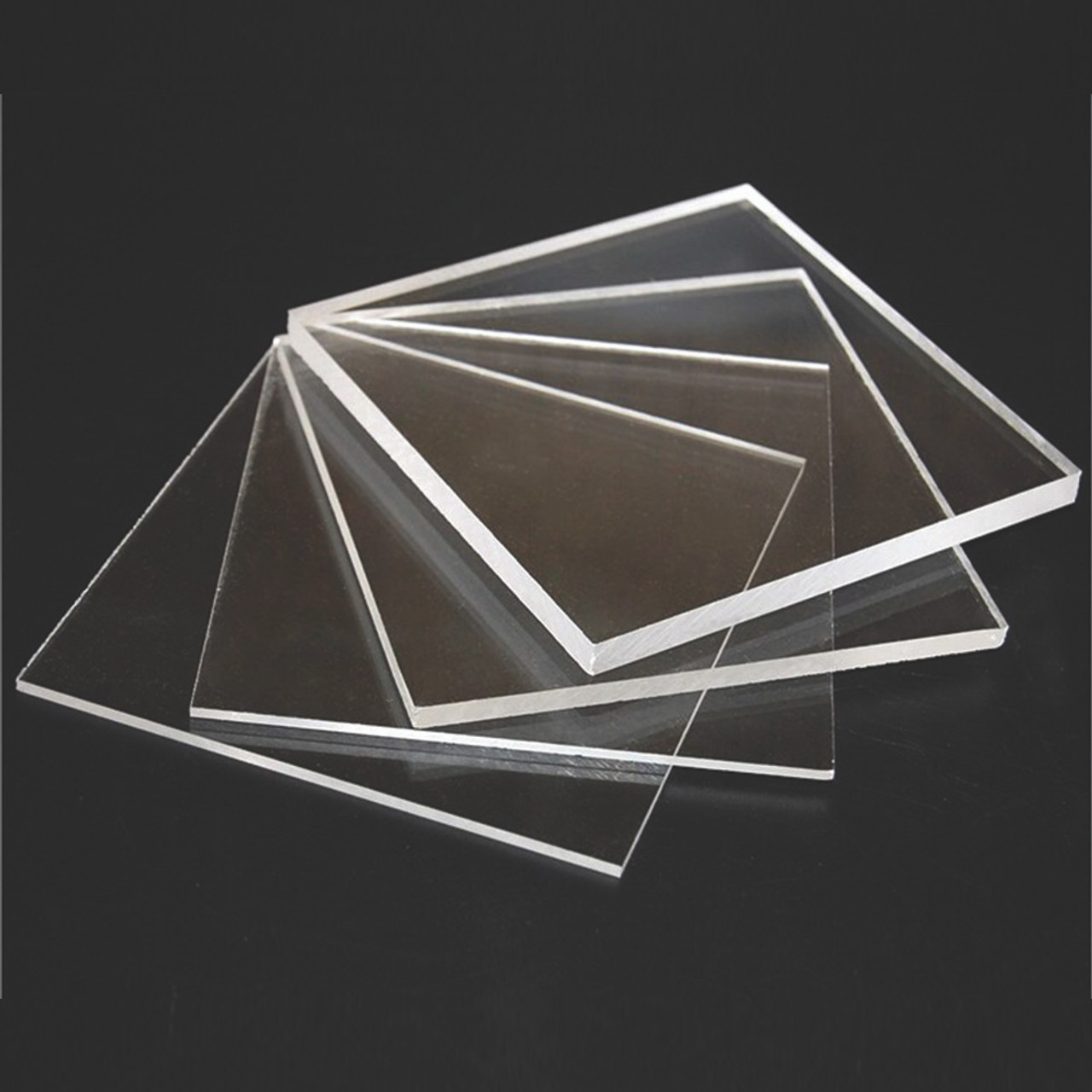 SimbaLux Acrylic Sheet Clear Cast Plexiglass 12” x 12” Square Panel 3/8”  Thick (10mm) Transparent Plastic Plexi Glass Board with Protective Paper  for