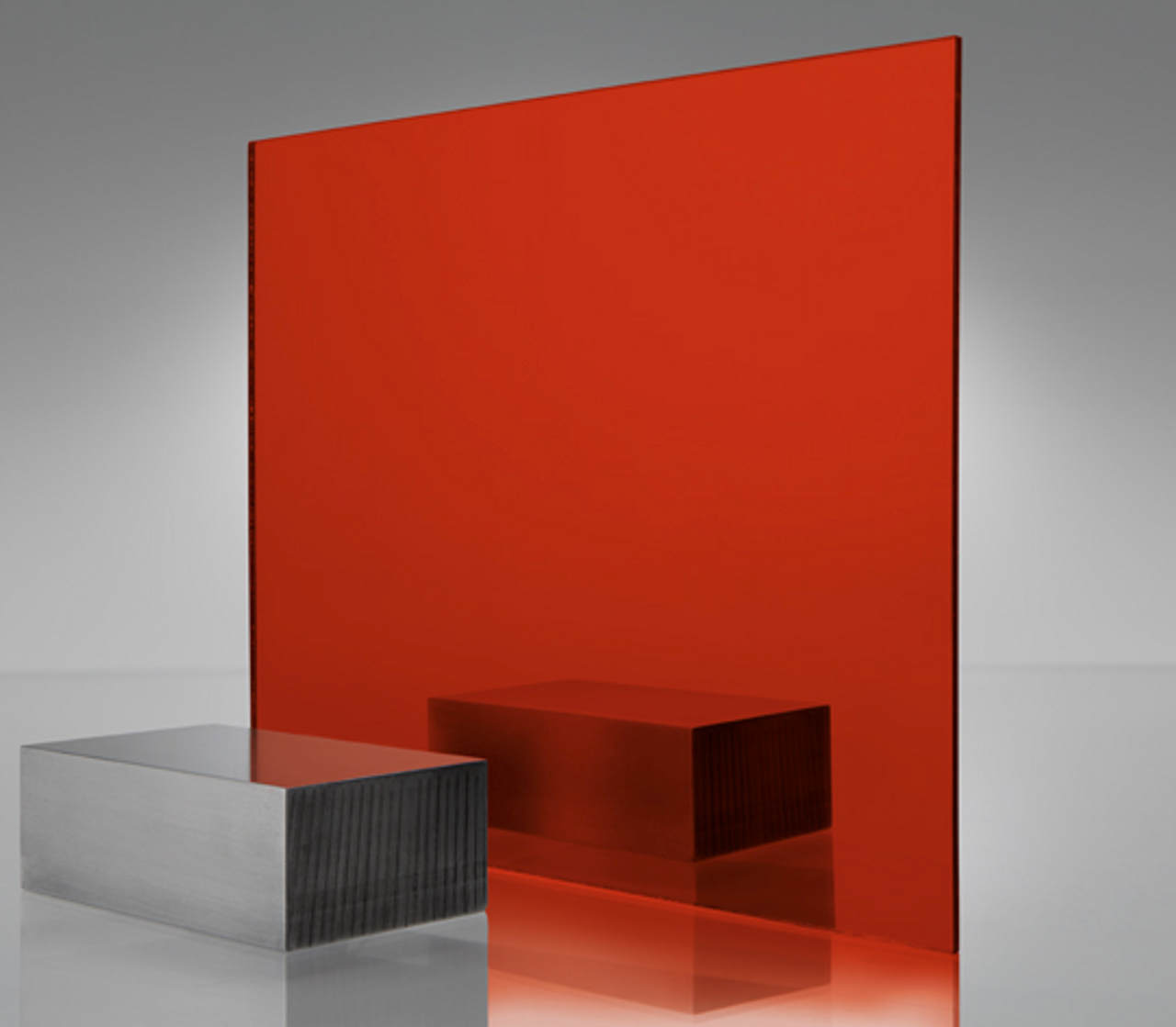 4x8' Mirrored Acrylic RED Light