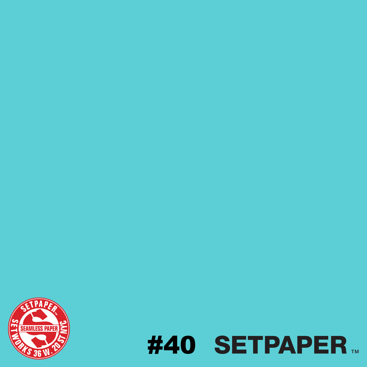 SETPAPER - AQUA BLUE 107" x 36' (2.7 x 11m)