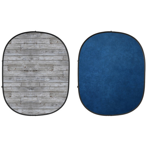 Collapsible Background  Grey Pine / Mottled Blue 5'x7' Collapsible Background  Grey Pine / Mottled Blue 5'x7'