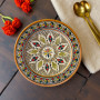 Glow and Clay Moroccan ceramic plate hand-painted with yellow star motif